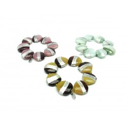 Murano Glass Bracelet - Mod. Sophia, 21 cm (Available in 3 Colours)